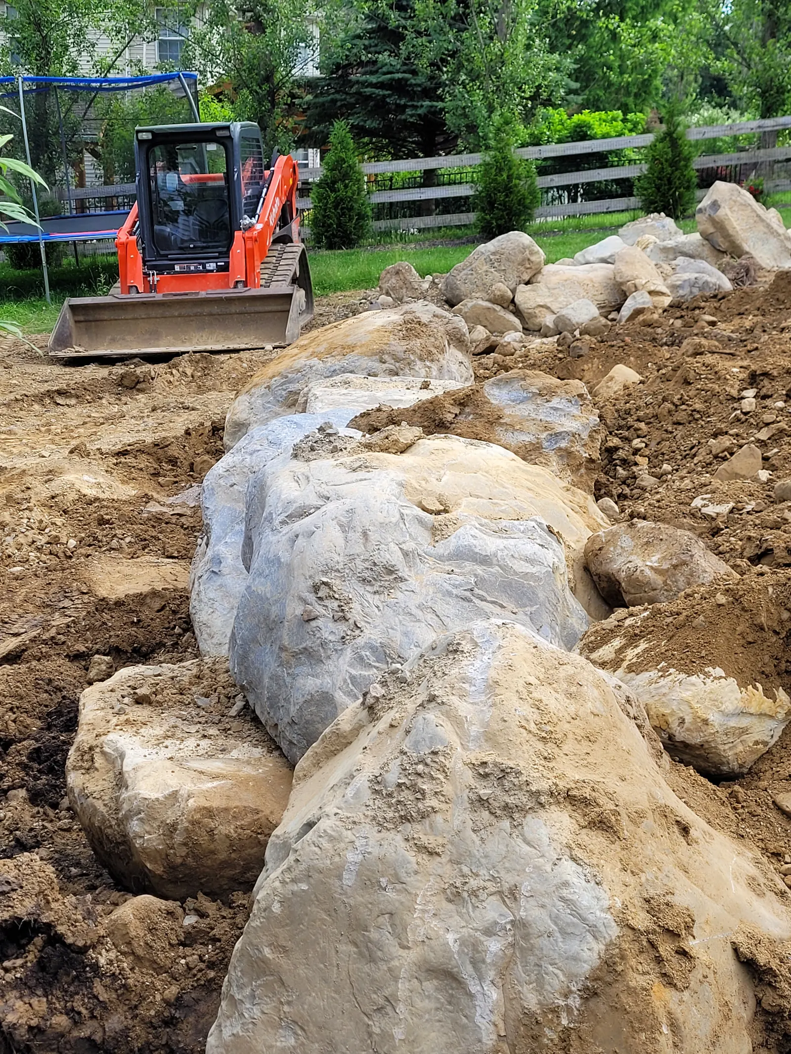 Boulder Retaining Wall Build