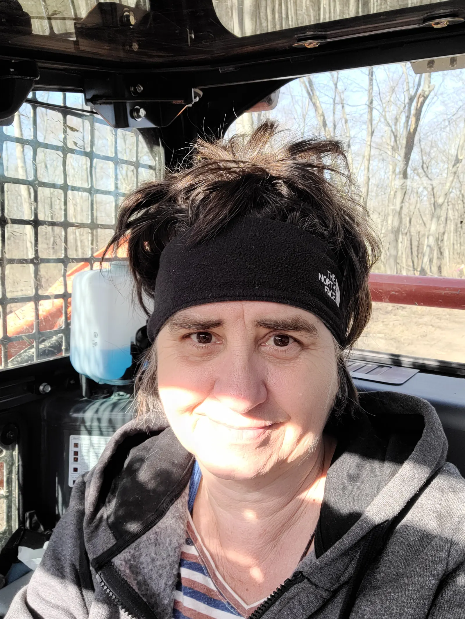 Linda in the Kubota