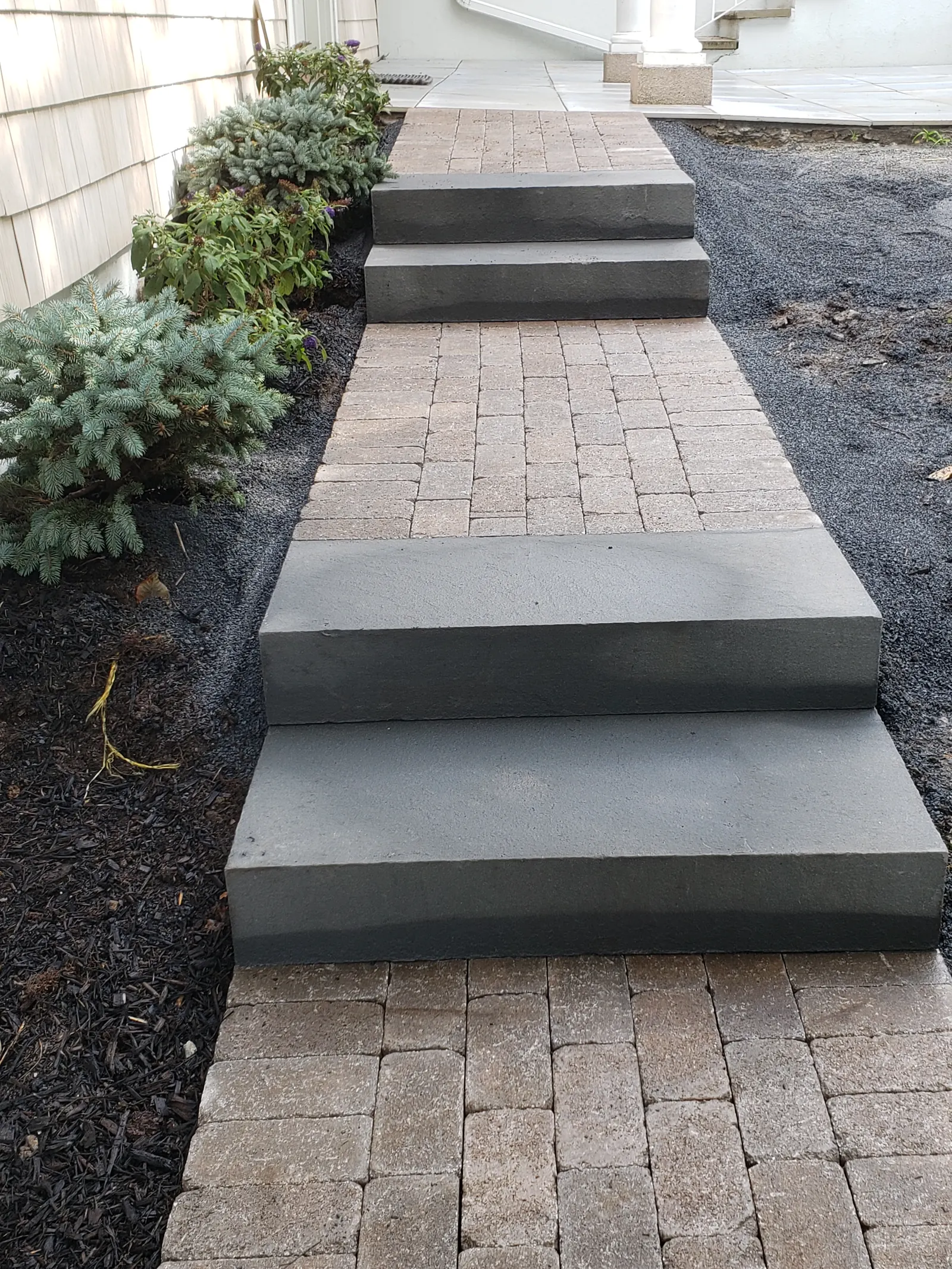 Stone Steps & Paver Walkway